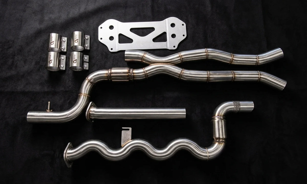 Active Autowerke Signature equal-length mid-pipe with G-Brace for BMW S58 G80 M3 G82 M4