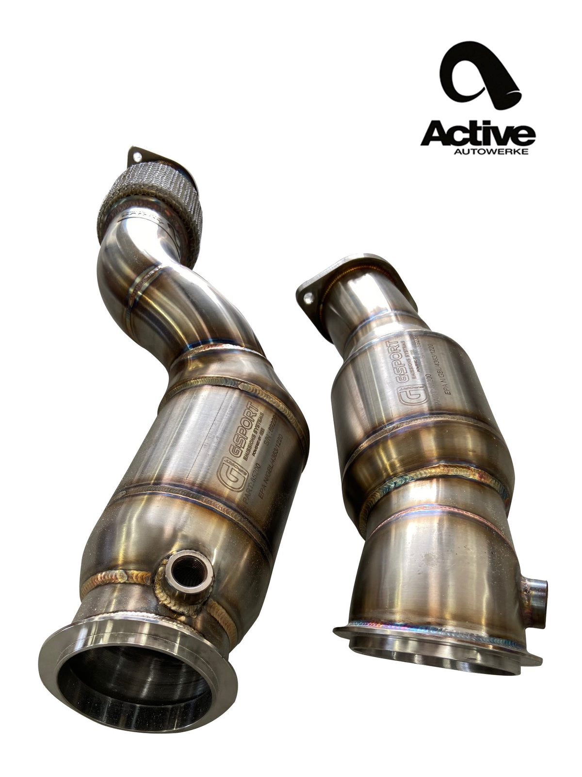 Active Autowerke Signature Downpipes w/ GESI Cat — S58