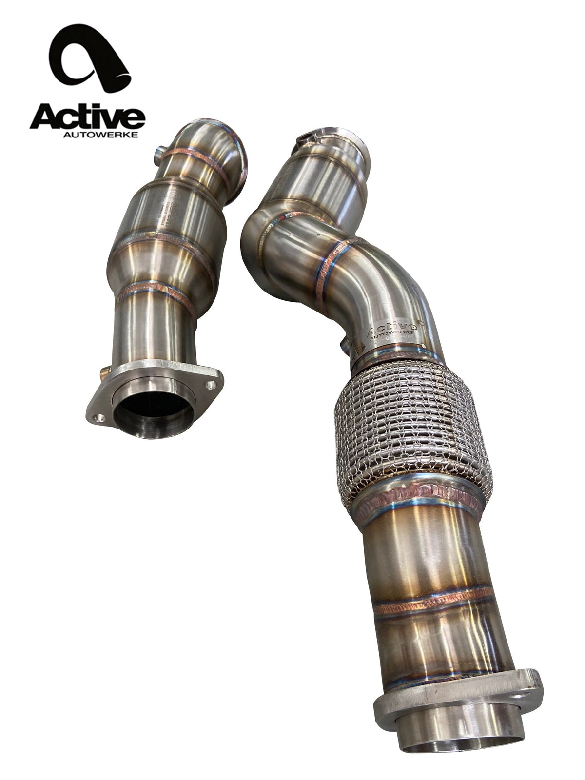Active Autowerke Signature Downpipes w/ GESI Cat — S58