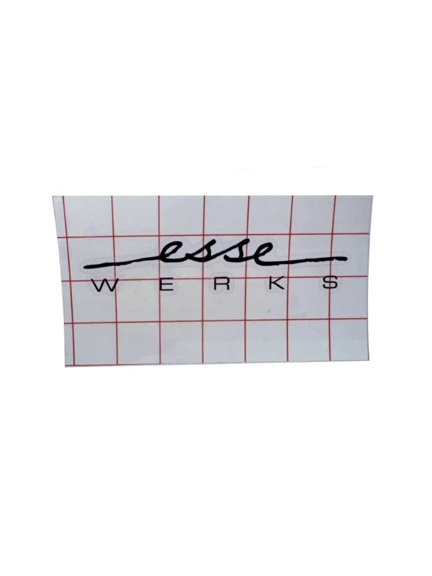 Esse Werks vinyl decal — black, alternate view