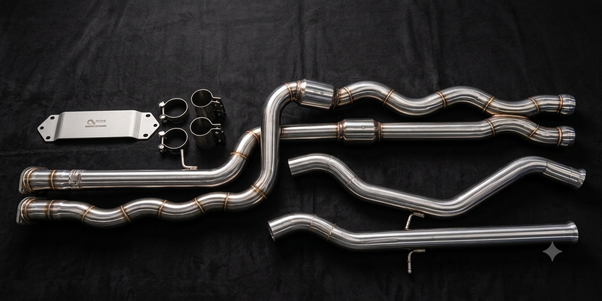 Active Autowerke equal-length mid-pipe for BMW S55 F80 M3 F82 M4