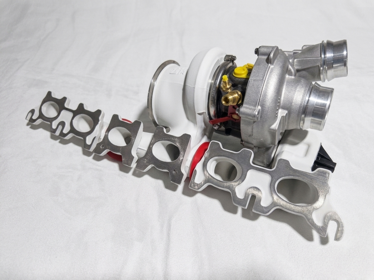 Phantom S1 I6 single-turbo turbocharger for BMW B58 / N55 (white finish)