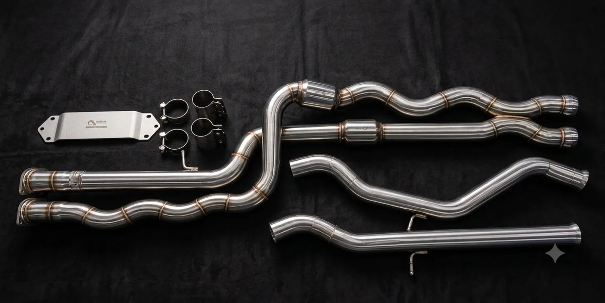 Active Autowerke equal-length mid-pipe for BMW S55 F80 M3 F82 M4