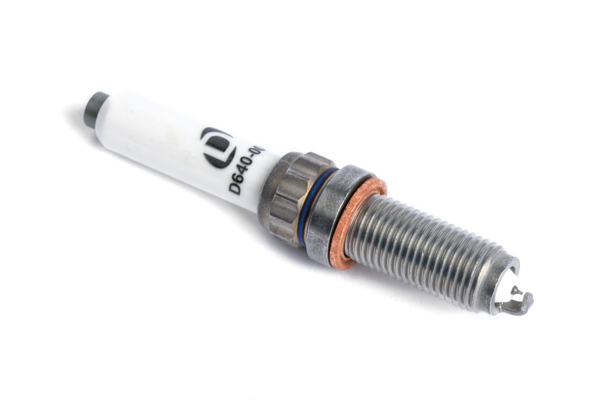 Cold spark plug close-up for BMW turbo engine