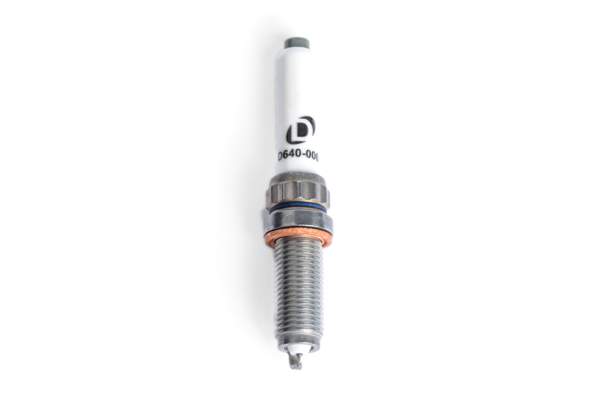 Cold spark plug close-up for BMW turbo engine
